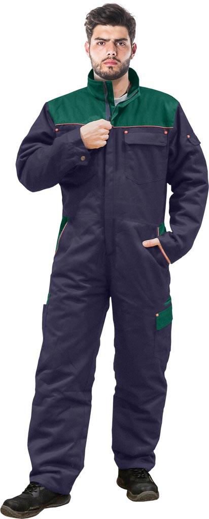 KOMBINEZON OCHRONNY OCIEPLANY REIS KTO; GRANATOWO-ZIELONY (M)