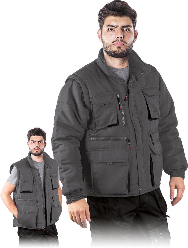 KURTKA OCHRONNA OCIEPLANA REIS CZAPLA2; SZARO-CZARNY (XXXL)
