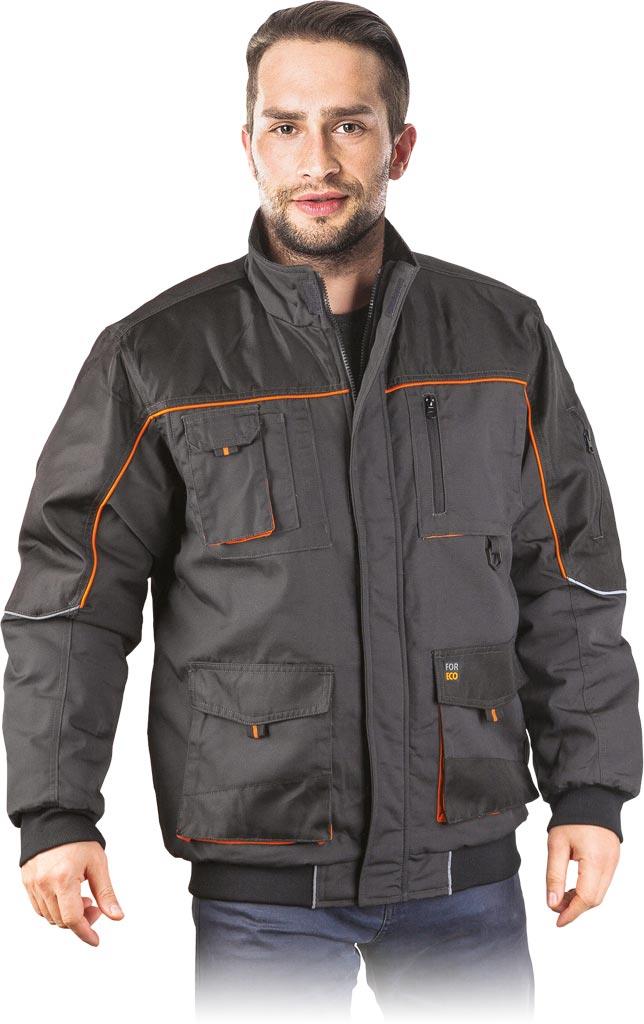 KURTKA OCHRONNA OCIEPLANA REIS FOR-WIN-J; STALOWO-CZARNO-POMARAŃCZOWY (XXXL)