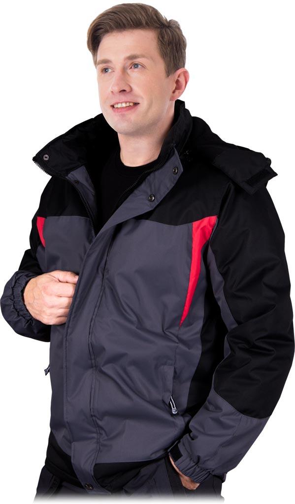 KURTKA OCHRONNA OCIEPLANA REIS FANGER; SZARO-CZARNY (XXXL)
