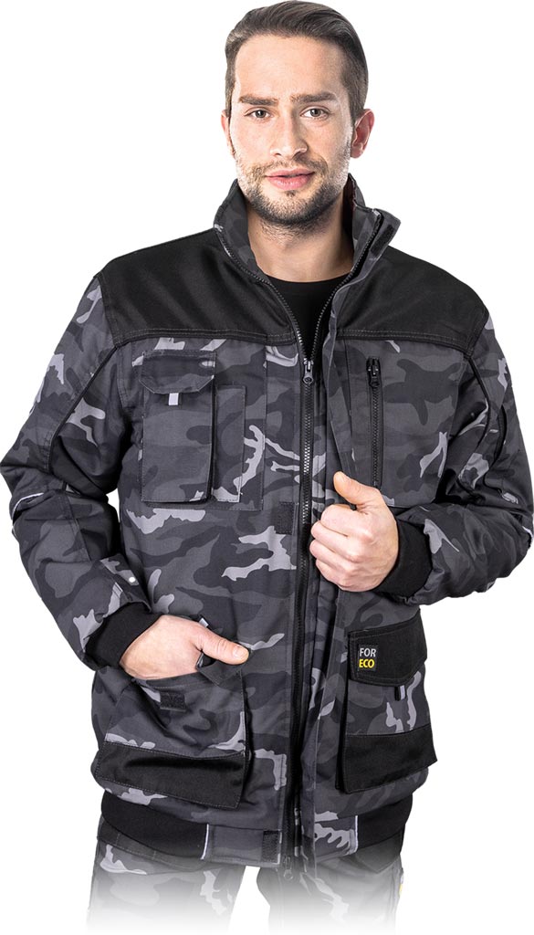 KURTKA OCHRONNA OCIEPLANA REIS FOR-WIN-J; MORO-CZARNY (XXL)