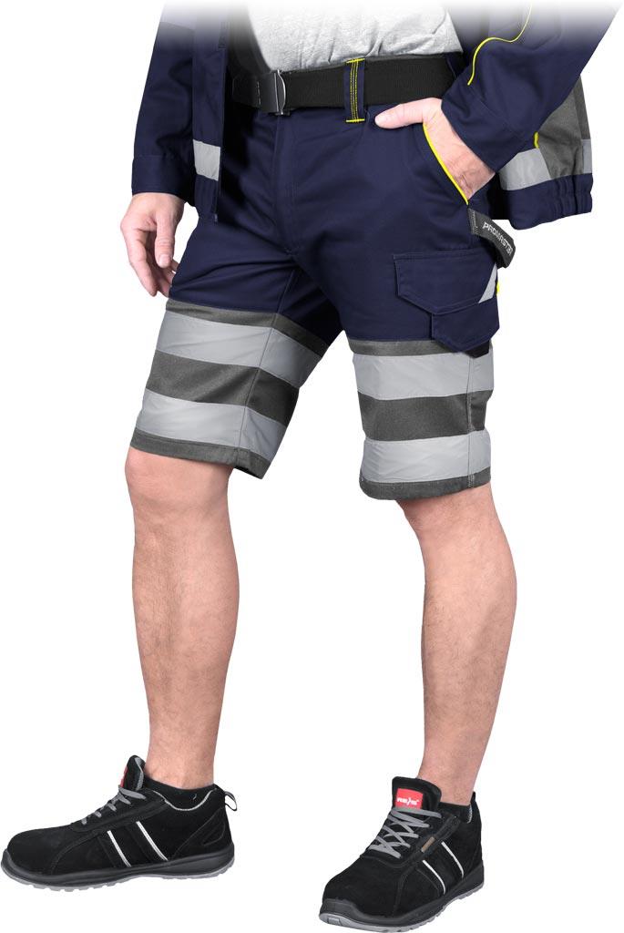 SPODNIE OCHRONNE DO PASA - KRÓTKIE REIS PROM-TS; GRANATOWO-ŻÓŁTO-SZARY