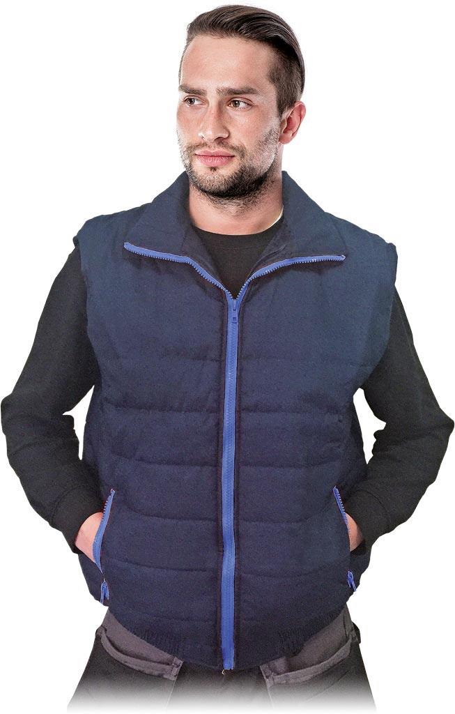 BEZRĘKAWNIK OCHRONNY OCIEPLANY REIS PERKOZ; GRANATOWO-NIEBIESKI (XXXL)