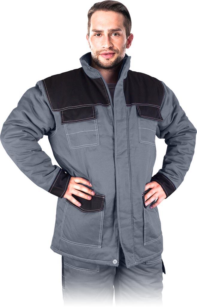 KURTKA OCHRONNA OCIEPLANA REIS MMWJL; SZARO-CZARNY (XXXL)