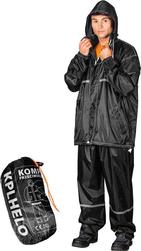 KOMPLET OCHRONNY PRZECIWDESZCZOWY REIS KPLHELO; CZARNY (XXXL)