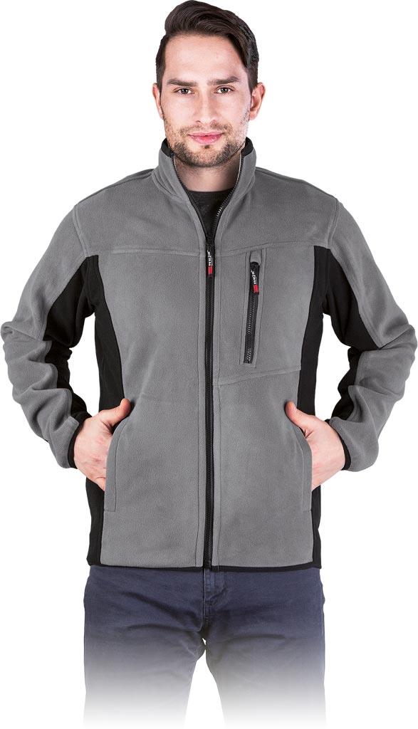 BLUZA Z POLARU OCHRONNA REIS POLAR-TWIN; SZARO-CZARNY (XL)