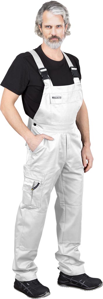 SPODNIE OCHRONNE OGRODNICZKI LHOLLMAN LH-BISTER; BIAŁY