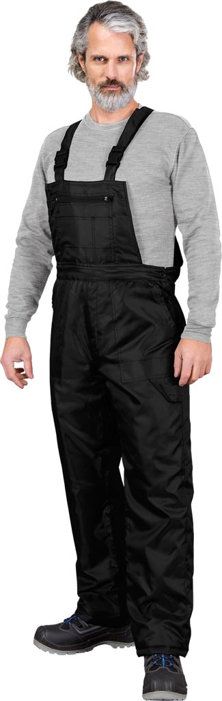 SPODNIE OCHRONNE OGRODNICZKI OCIEPLANE REIS S-WINTER; CZARNY