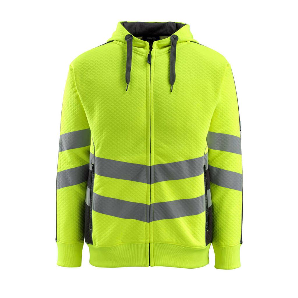 BLUZA Z KAPTUREM Z ZAMKIEM BŁYSKAWICZNYM MASCOT SAFE SUPREME CORBY 50138-932; ŻÓŁTY HI-VIS/CZERŃ