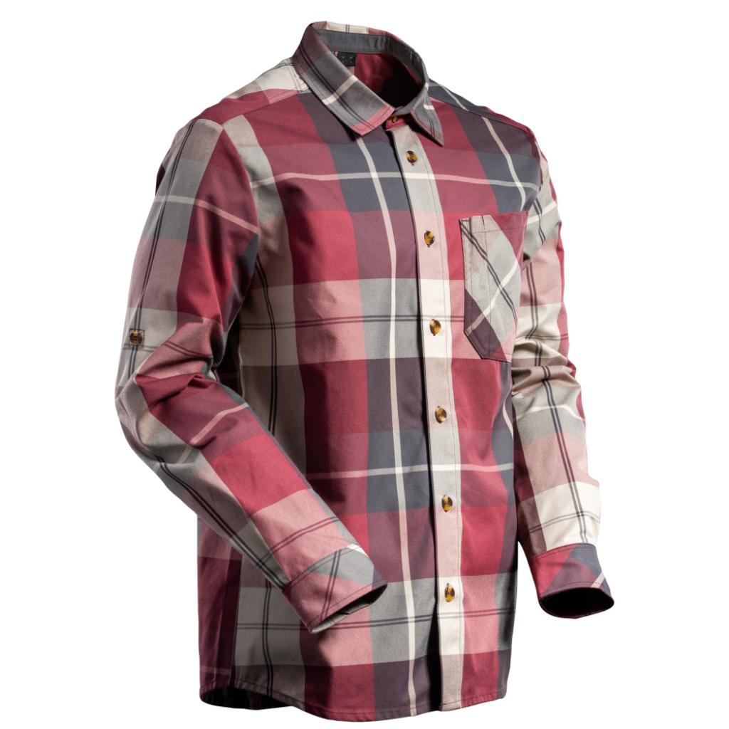 KOSZULA Z FLANELI MASCOT CUSTOMIZED 22904-446; BORDOWY W KRATKĘ