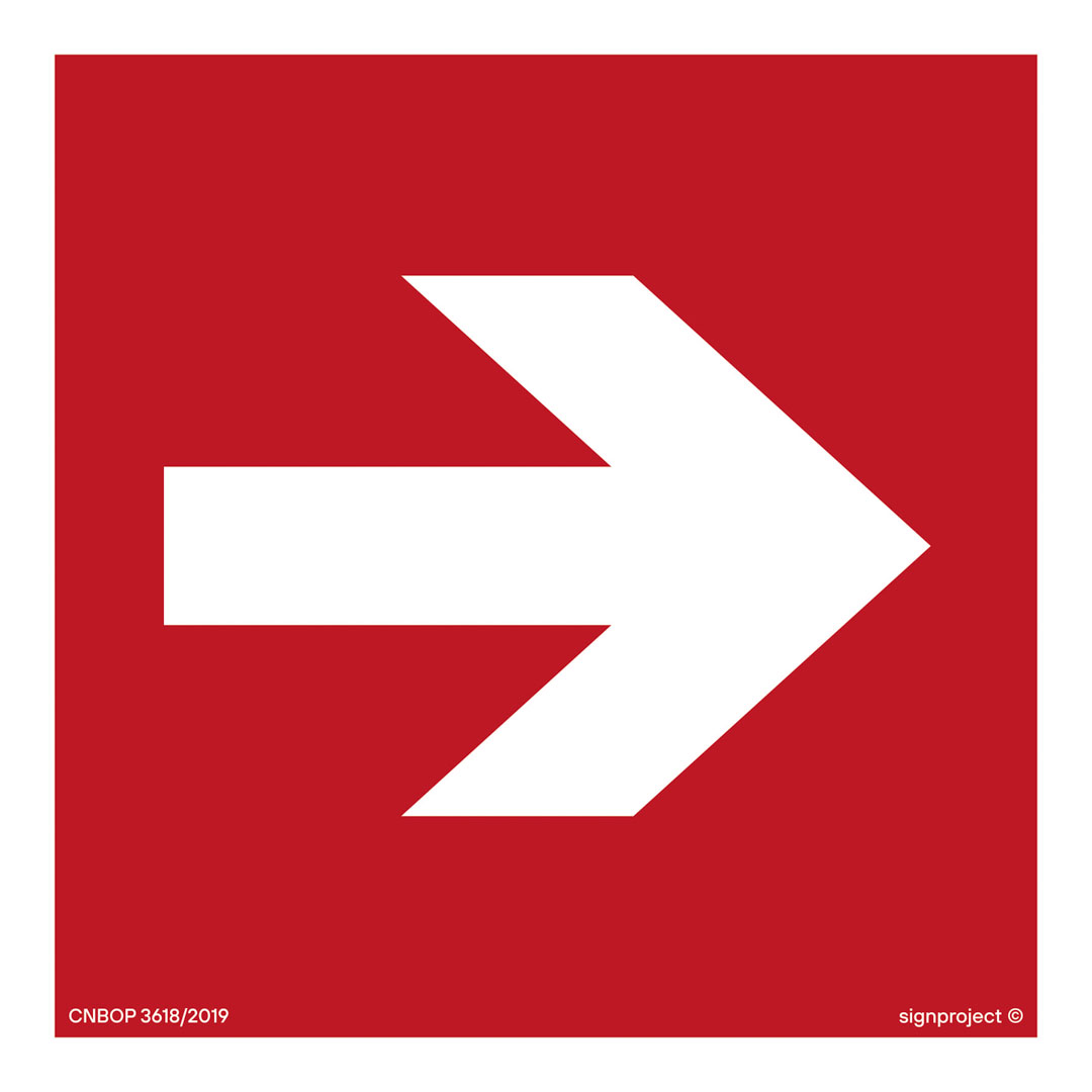 BA011 KIERUNEK DO MIEJSCA ROZMIESZCZENIA SPRZĘTU POŻARNICZEGO LUB URZĄDZENIA OSTRZEGAJĄCEGO, KS - FOLIA PODŁOGOWA FOTOLUMINESCENCYJNA; (150X150MM)