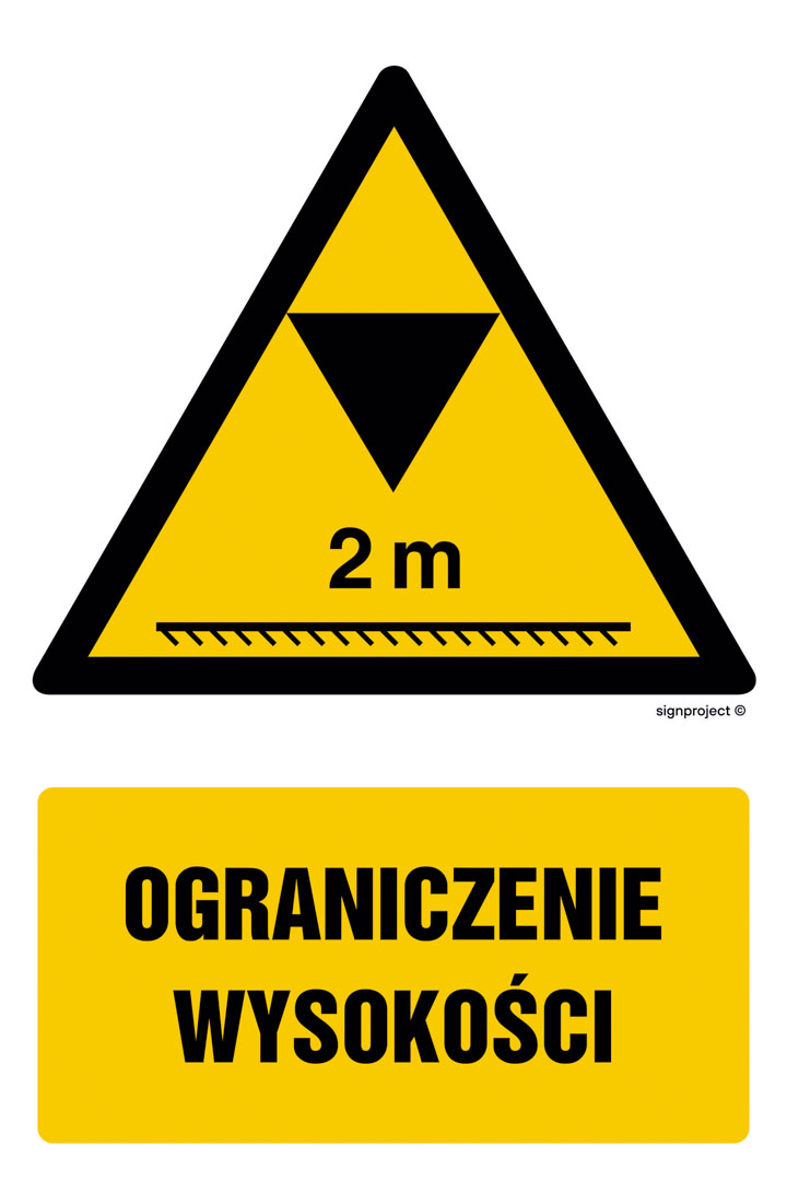GF018 OGRANICZENIE WYSOKOŚCI, FS - FOLIA SAMOPRZYLEPNA FOTOLUMINESCENCYJNA; (700X1050MM)