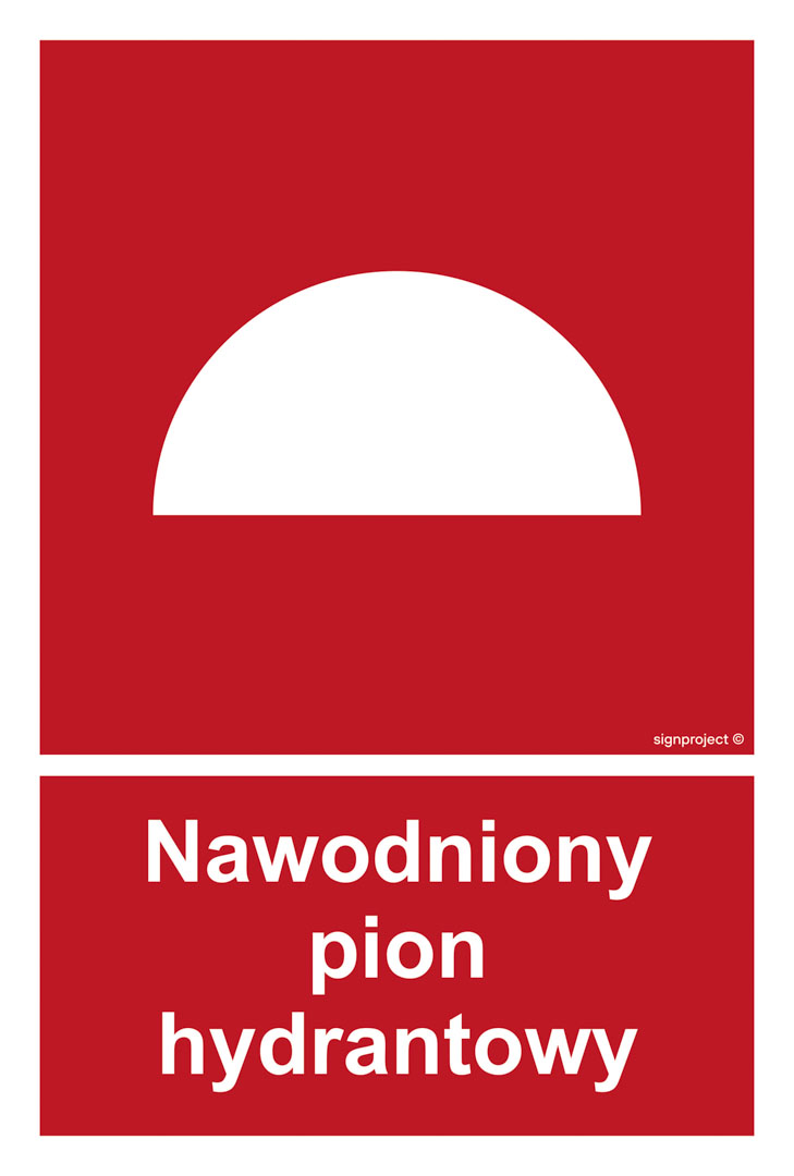 BB019 NAWODNIONY PION HYDRANTOWY, TS - PŁYTA TD FOTOLUMINESCENCYJNA; (200X296MM)