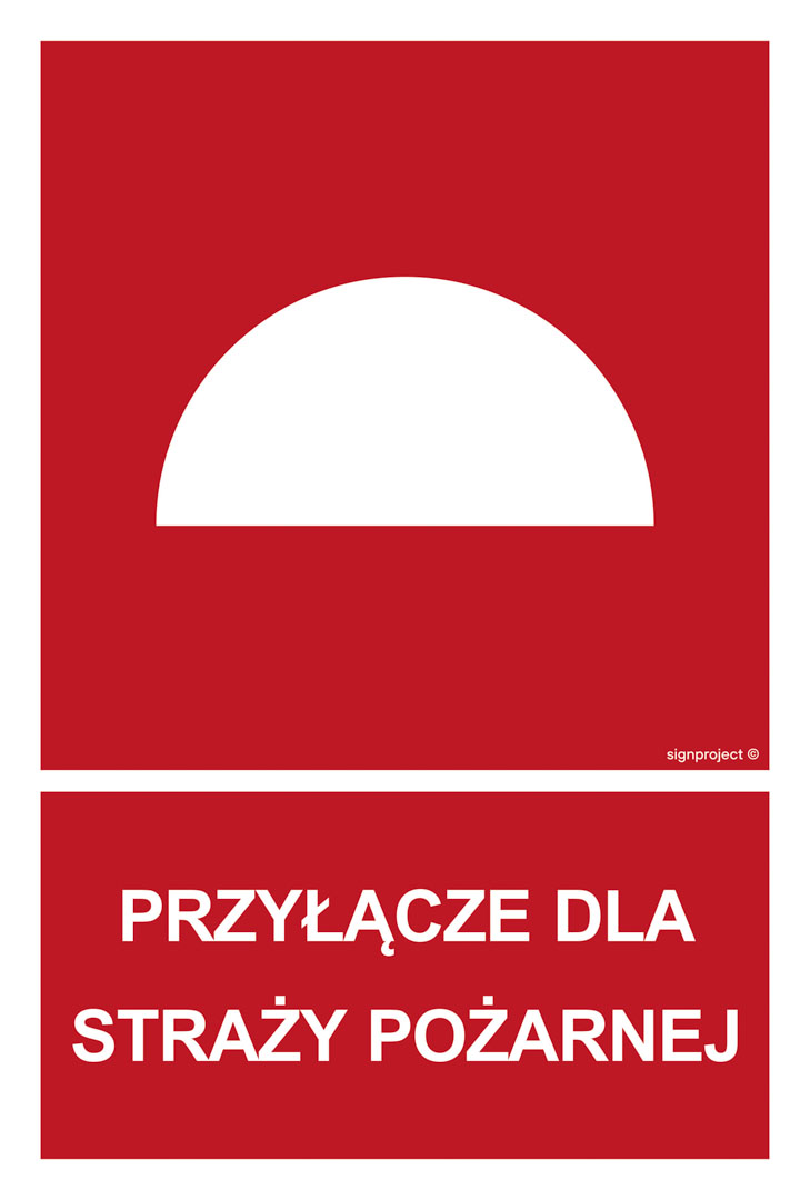 BB023 PRZYŁĄCZE DLA STRAŻY POŻARNEJ, TS - PŁYTA TD FOTOLUMINESCENCYJNA; (100X148MM)