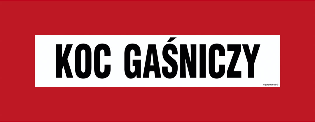 BC132 KOC GAŚNICZY, FS - FOLIA SAMOPRZYLEPNA FOTOLUMINESCENCYJNA; (360X140MM)