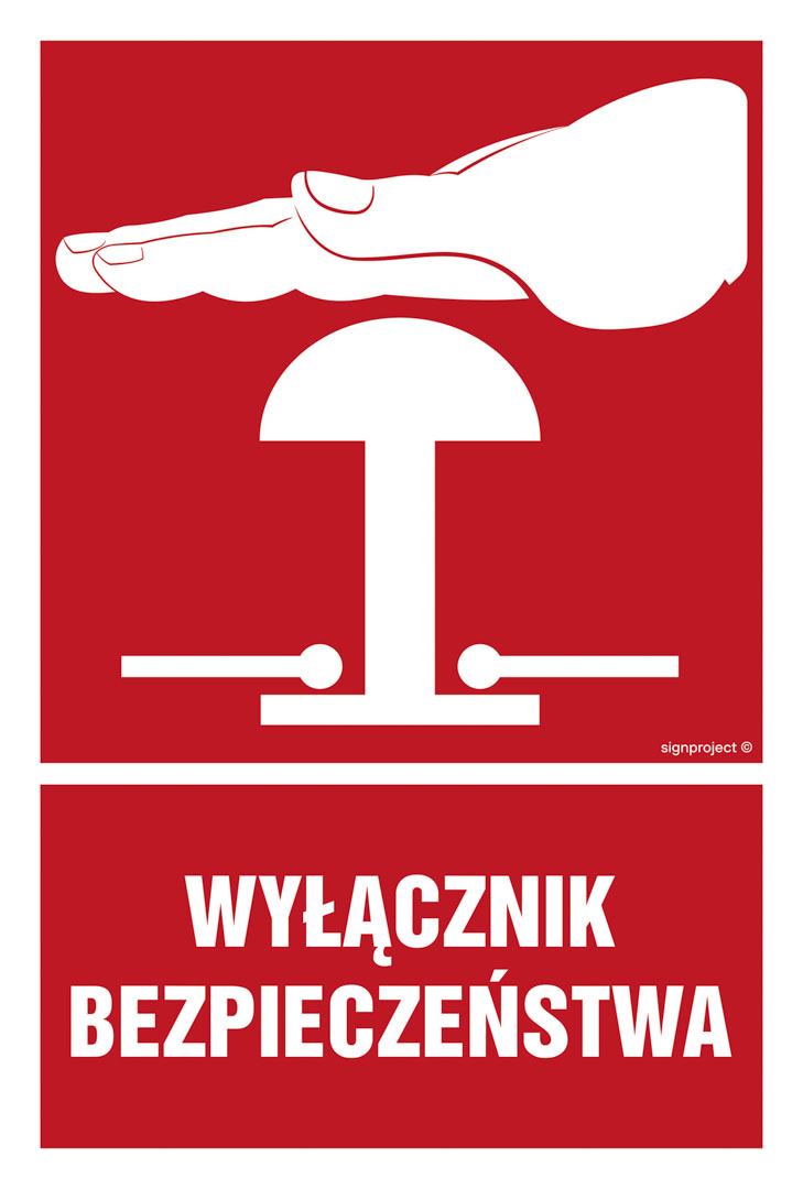 BC142 WYŁĄCZNIK BEZPIECZEŃSTWA, TS - PŁYTA TD FOTOLUMINESCENCYJNA; (100X150MM)