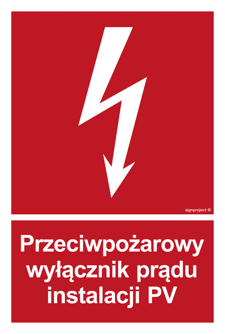 BC145 PRZECIWPOŻAROWY WYŁĄCZNIK PRĄDU INSTALACJI PV, FS - FOLIA SAMOPRZYLEPNA FOTOLUMINESCENCYJNA; (150X222MM)