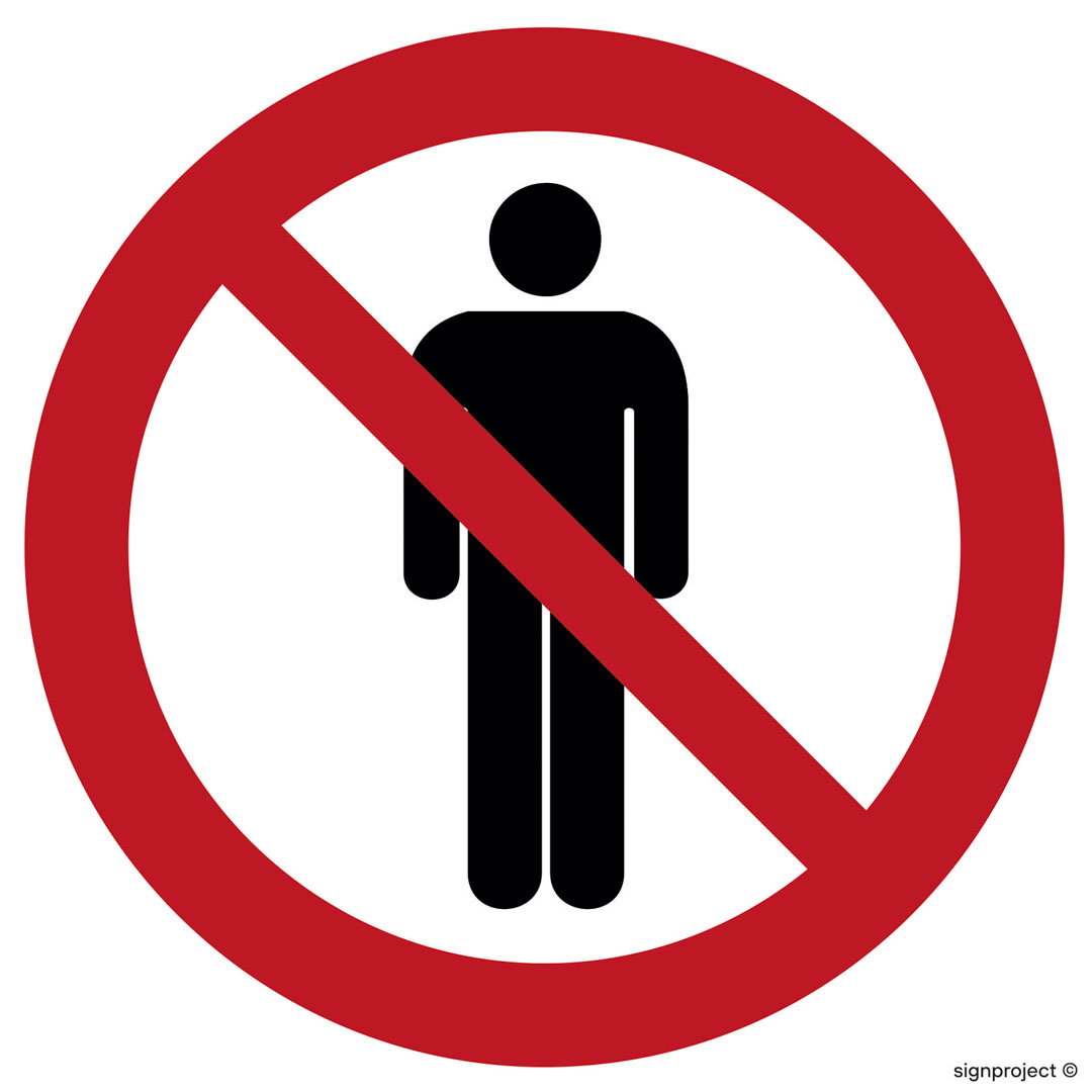 GB046 ZAKAZ WSTĘPU, PN - PŁYTA PCV 1MM; (200X200MM)