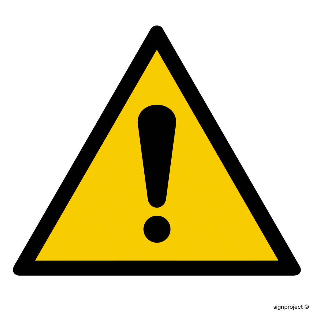 GD001 OGÓLNY ZNAK OSTRZEGAWCZY, KN - FOLIA PODŁOGOWA NIEŚWIECĄCA; (200X200MM)