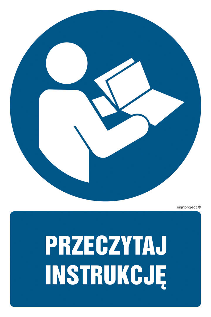 GL049 PRZECZYTAJ INSTRUKCJĘ, FN - FOLIA SAMOPRZYLEPNA; (100X150MM)
