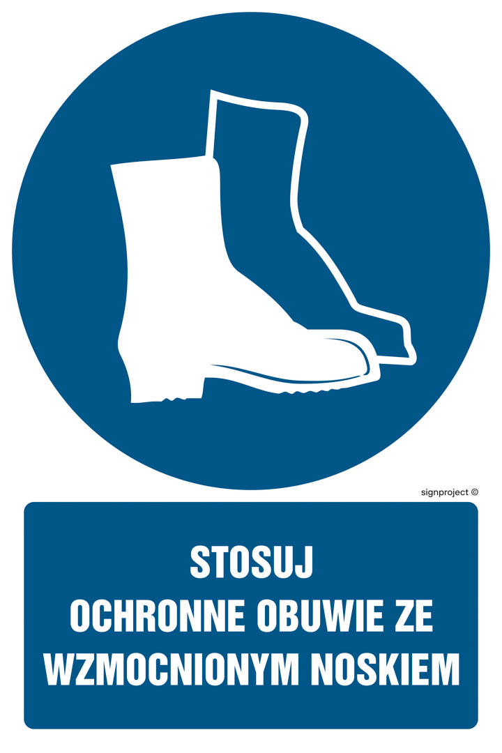 GL030 STOSUJ OCHRONNE OBUWIE ZE WZMOCNIONYM NOSKIEM, FS - FOLIA SAMOPRZYLEPNA FOTOLUMINESCENCYJNA; (250X375MM)