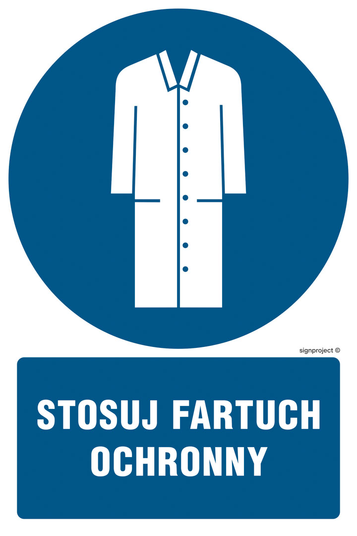 GL028 STOSUJ FARTUCH OCHRONNY, KN - FOLIA PODŁOGOWA NIEŚWIECĄCA; (200X300MM)