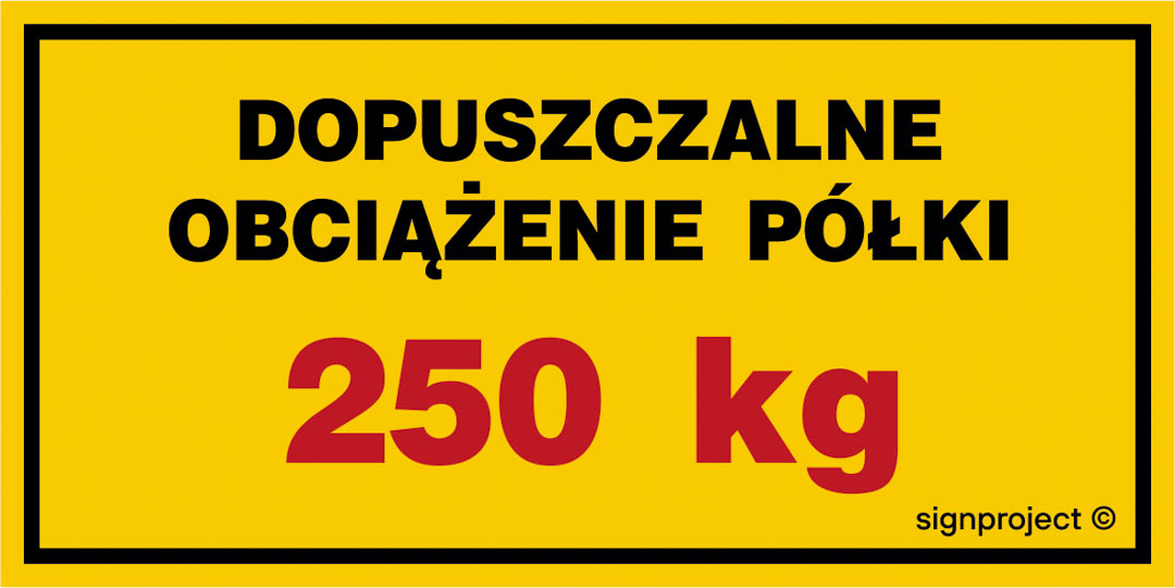 NC118 DOPUSZCZALNE OBCIĄŻENIE PÓŁKI 250 KG, FN - FOLIA SAMOPRZYLEPNA; (200X100MM)