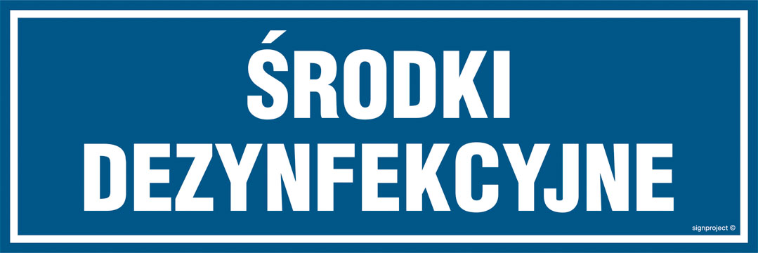 PA191 ŚRODKI DEZYNFEKCYJNE, PN - PŁYTA PCV 1MM; (300X100MM)