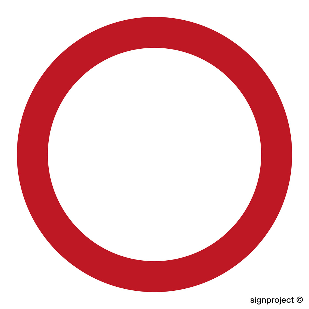 SA002 ZAKAZ RUCHU W OBU KIERUNKACH, PO - PŁYTA PCV 1MM OSBLASKOWA; (300X300MM)