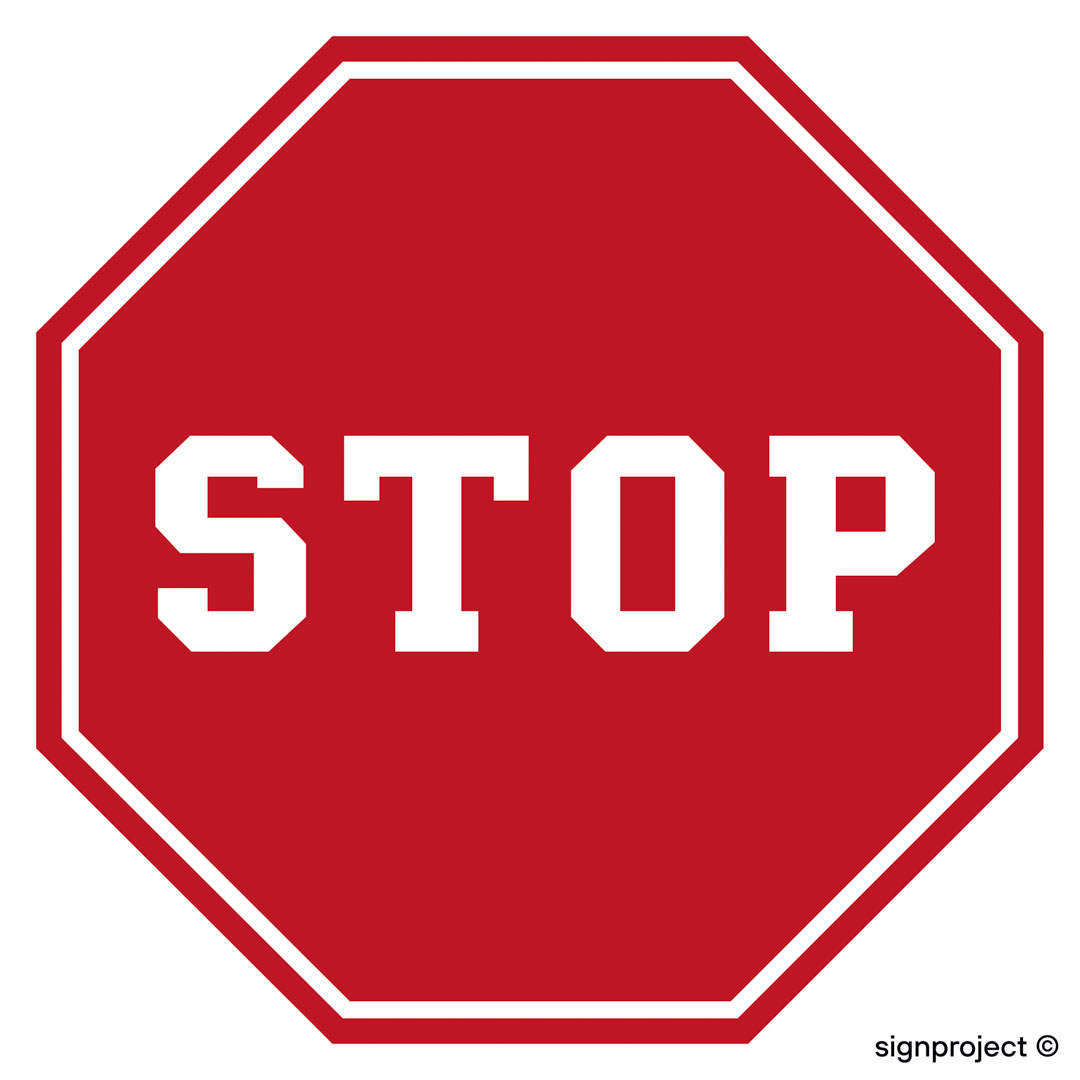 SA012 STOP, PN - PŁYTA PCV 1MM; (600X600MM)