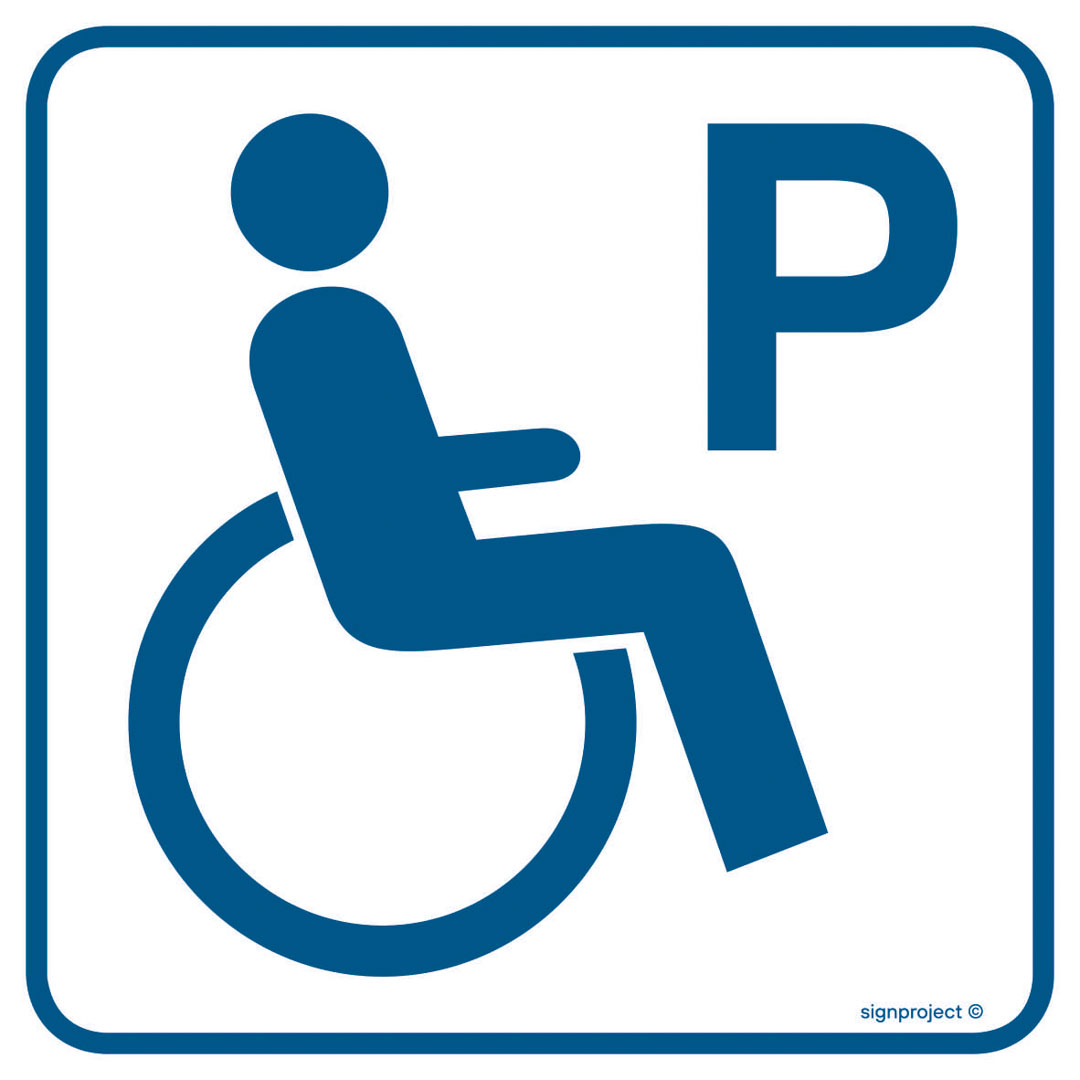 RA073 PARKING DLA INWALIDÓW, PN - PŁYTA PCV 1MM; (150X150MM)