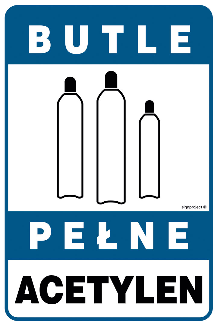 JD049 BUTLE PEŁNE ACETYLEN, PN - PŁYTA PCV 1MM; (500X750MM)