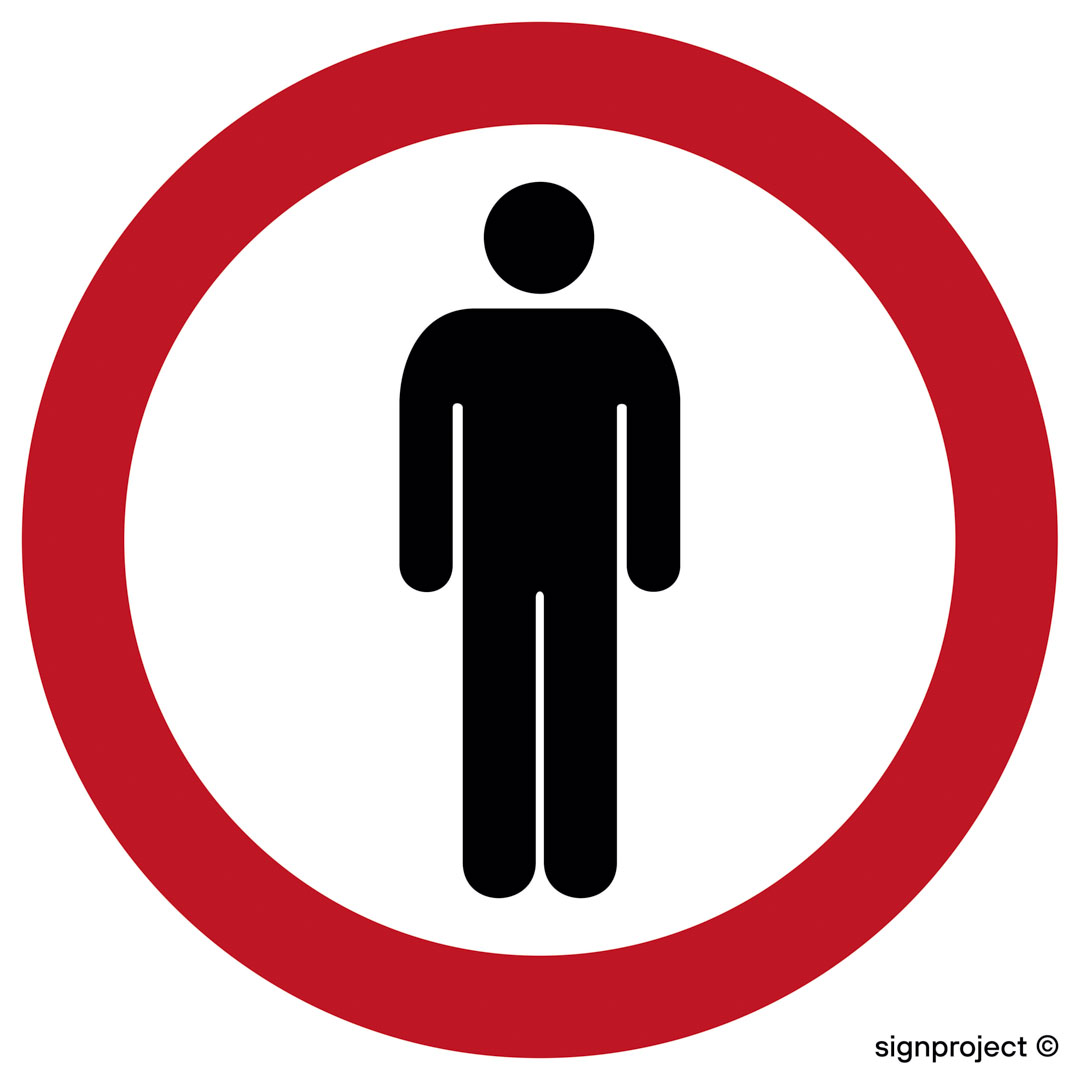 SA034 ZAKAZ RUCHU PIESZYCH, FO - FOLIA ODBLASKOWA; (600X600MM)