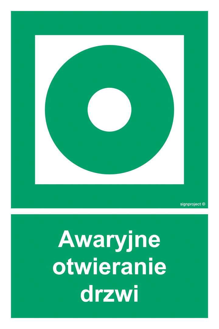 AC084 AWARYJNE OTWIERANIE DRZWI, PS - PŁYTA PCV 1MM FOTOLUMINESCENCYJNA; (100X150MM)