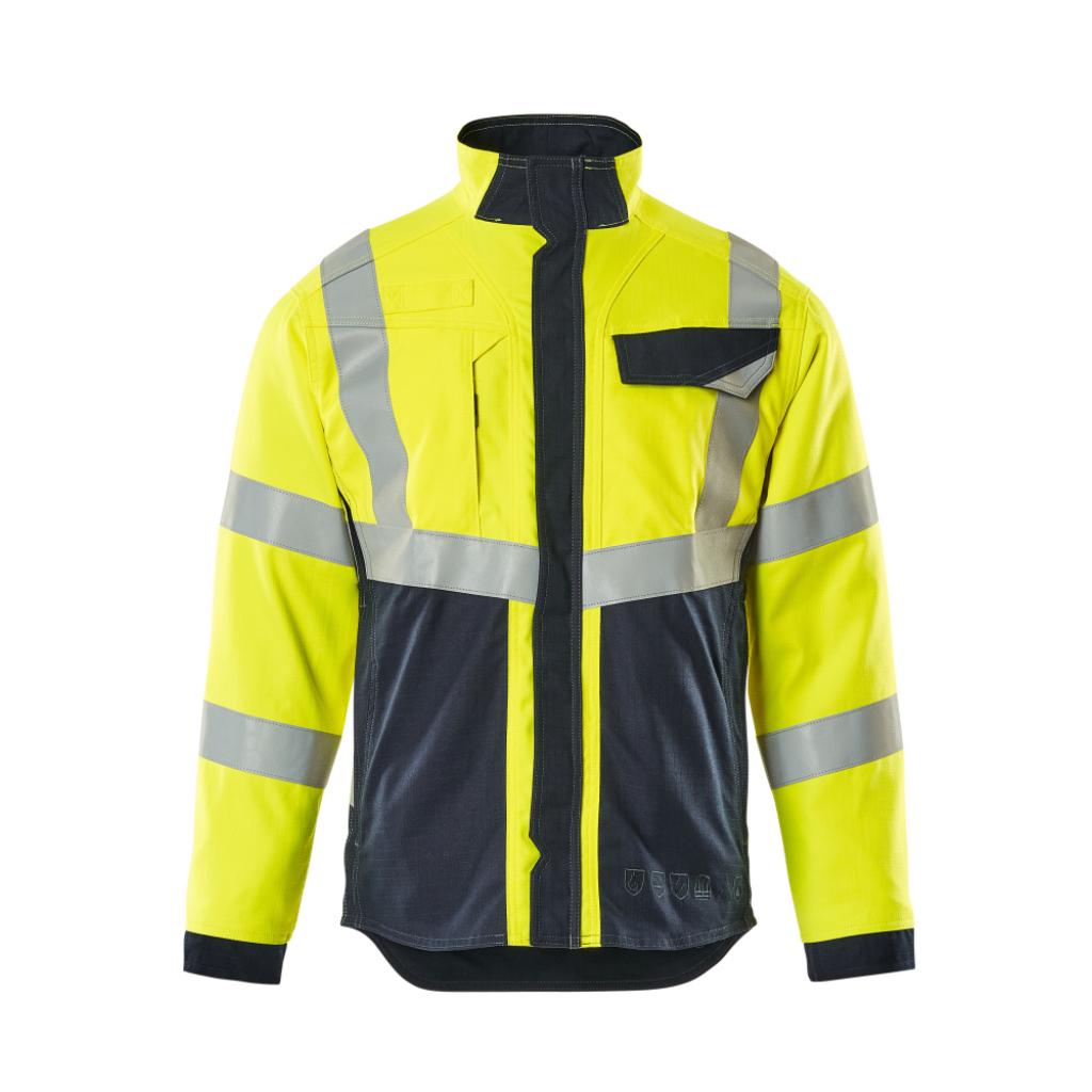 KURTKA MASCOT MULTISAFE BIEL 13809-216; ŻÓŁTY HI-VIS/CIEMNY GRANAT