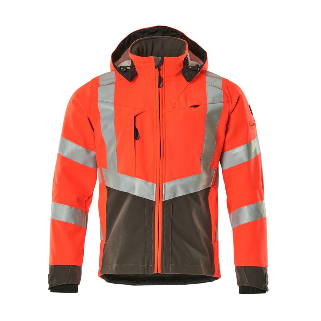 KURTKA SOFTSHELL MASCOT SAFE SUPREME BLACKPOOL 15502-246; CZERWIEŃ HI-VIS/CIEMNY ANTRACYT