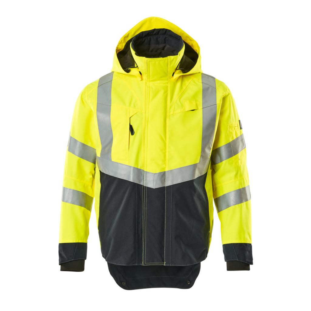 KURTKA MEMBRANOWA MASCOT SAFE SUPREME HARLOW 15501-231; ŻÓŁTY HI-VIS/CIEMNY GRANAT