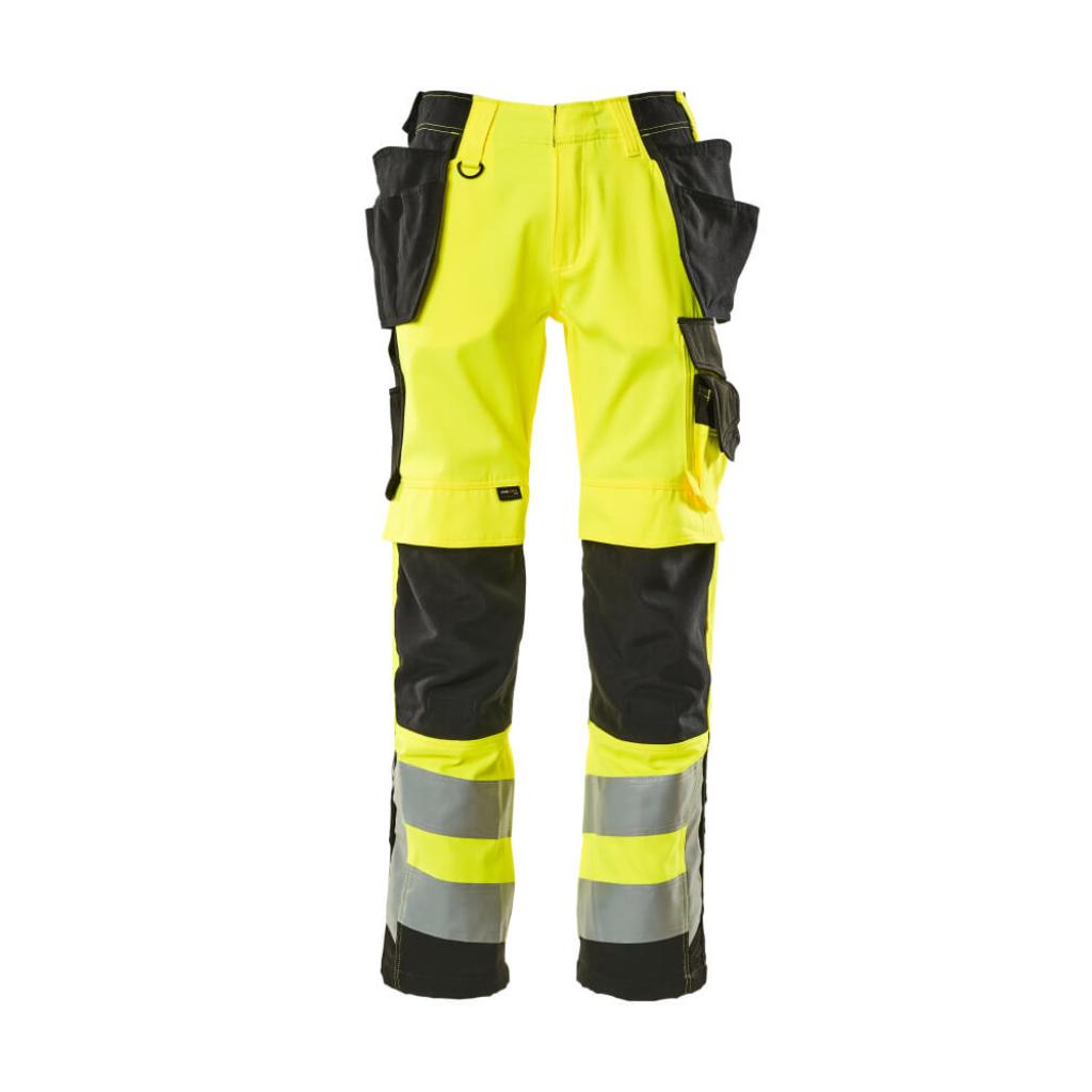 SPODNIE Z KIESZENIAMI WISZĄCYMI MASCOT SAFE SUPREME WIGAN 15531-860; ŻÓŁTY HI-VIS/CZERŃ
