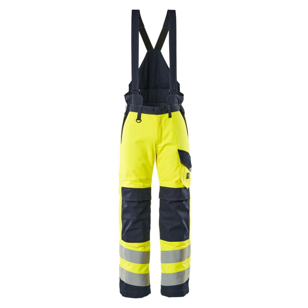 SPODNIE ZIMOWE MASCOT MULTISAFE RENENS 13892-217; ŻÓŁTY HI-VIS/CIEMNY GRANAT