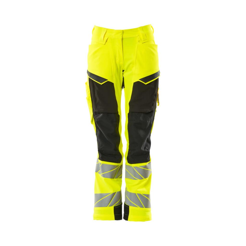 SPODNIE Z KIESZENIAMI NA KOLANACH MASCOT ACCELERATE SAFE 19078-511; ŻÓŁTY HI-VIS/CZERŃ