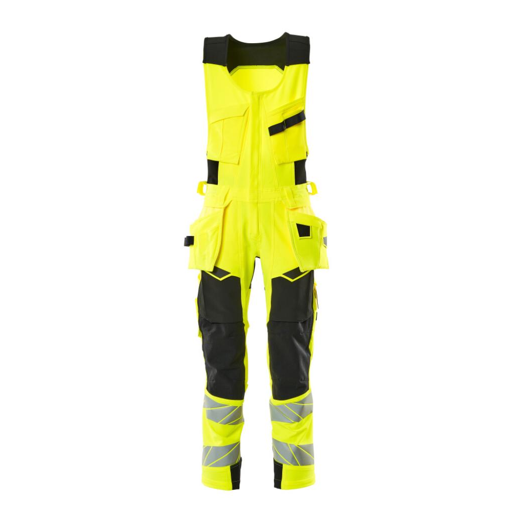 KOMBINEZON BEZ RĘKAWÓW MASCOT ACCELERATE SAFE 19069-711; ŻÓŁTY HI-VIS/CZERŃ
