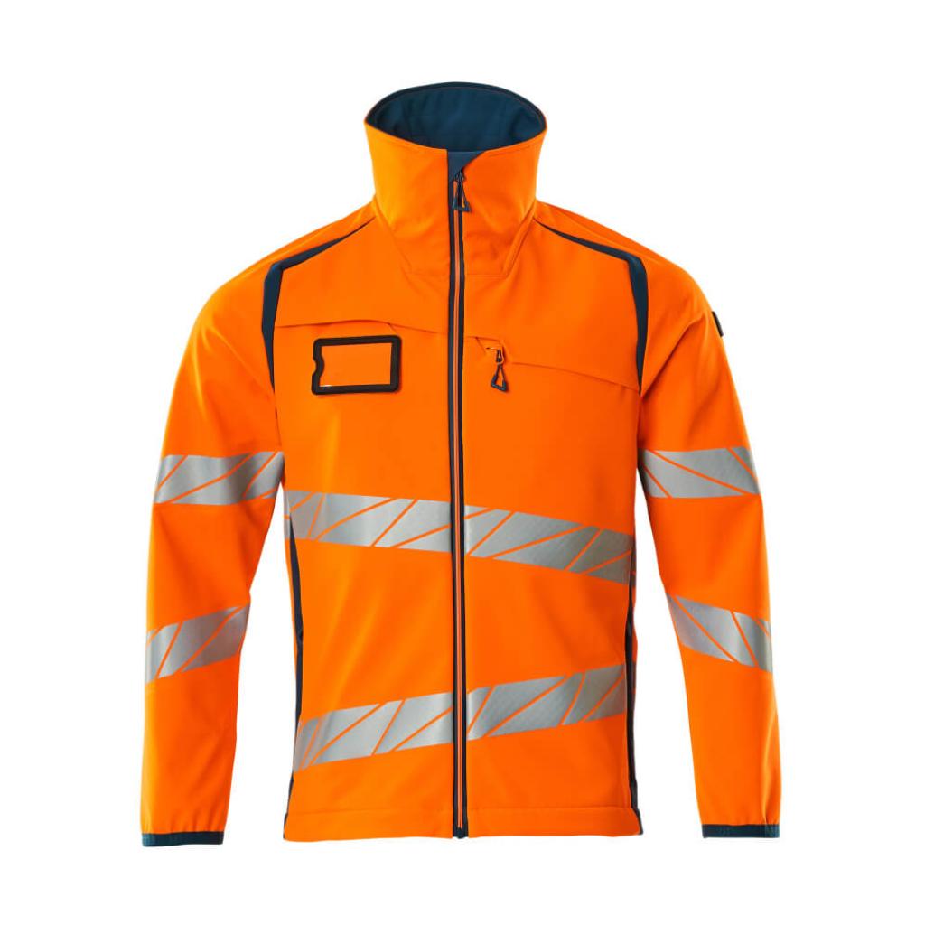 KURTKA SOFTSHELL MASCOT ACCELERATE SAFE 19002-143; POMARAŃCZ HI-VIS/CIEMNA PETROLOWY