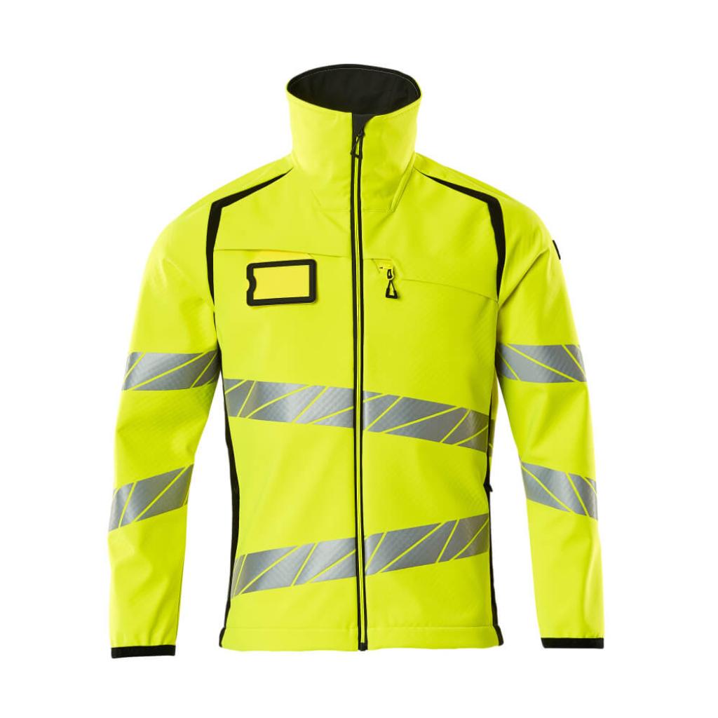 KURTKA SOFTSHELL MASCOT ACCELERATE SAFE 19002-143; ŻÓŁTY HI-VIS/CZERŃ