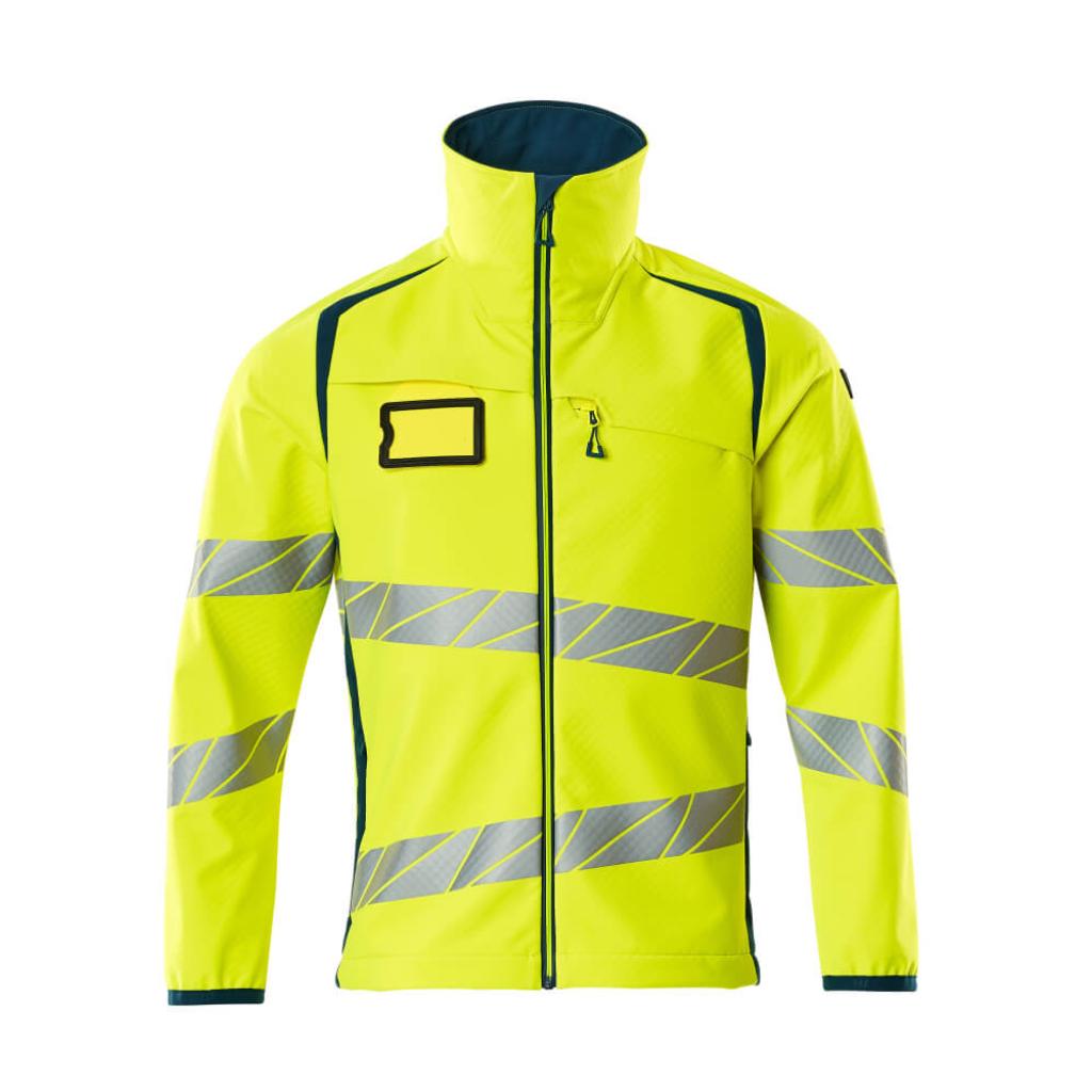 KURTKA SOFTSHELL MASCOT ACCELERATE SAFE 19002-143; ŻÓŁTY HI-VIS/CIEMNA PETROLOWY
