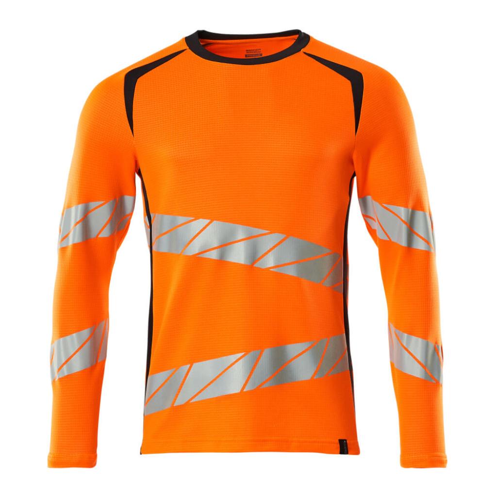 T-SHIRT Z DŁUGIMI RĘKAWAMI MASCOT ACCELERATE SAFE 19081-771; POMARAŃCZ HI-VIS/CIEMNY GRANAT