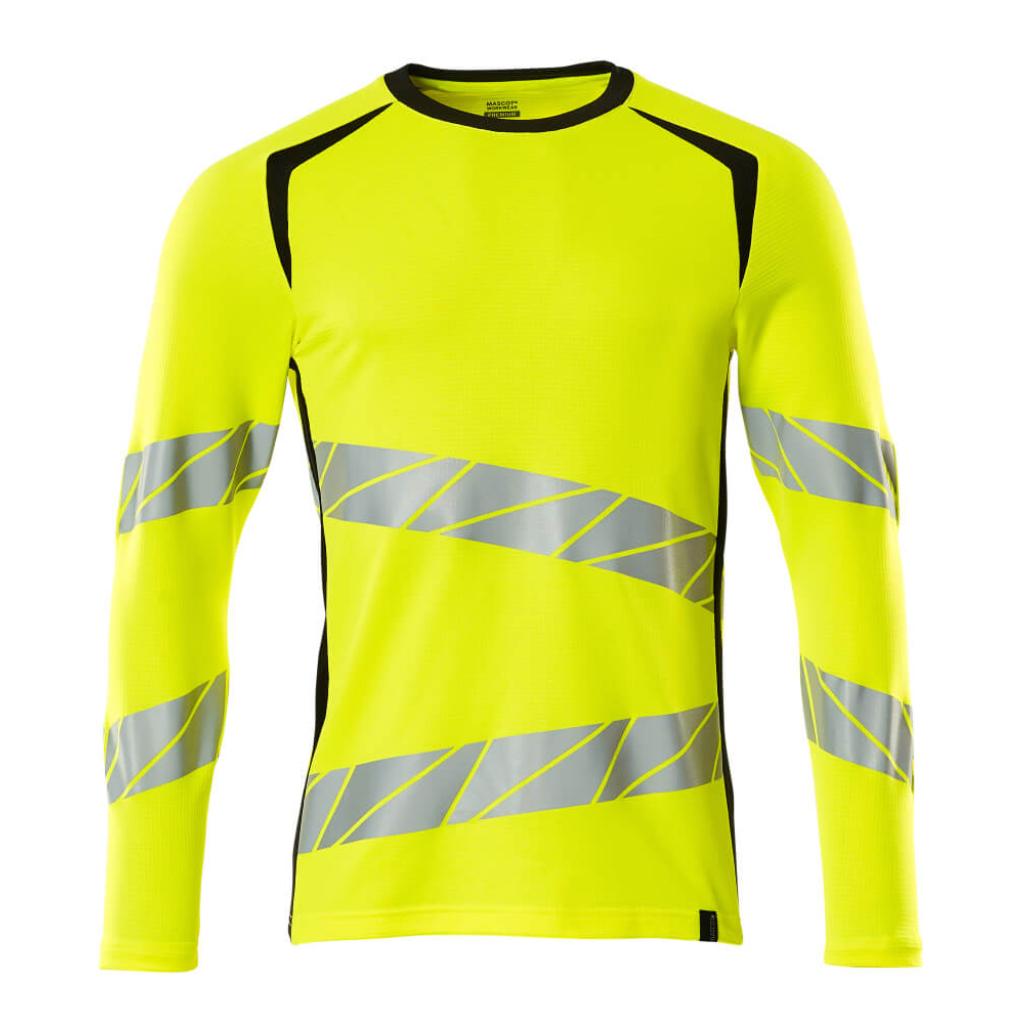 T-SHIRT Z DŁUGIMI RĘKAWAMI MASCOT ACCELERATE SAFE 19081-771; ŻÓŁTY HI-VIS/CZERŃ