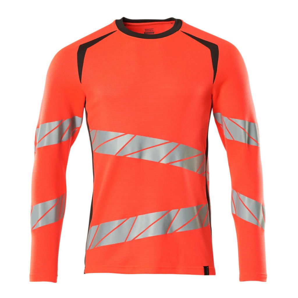 T-SHIRT Z DŁUGIMI RĘKAWAMI MASCOT ACCELERATE SAFE 19081-771; CZERWIEŃ HI-VIS/CIEMNY ANTRACYT
