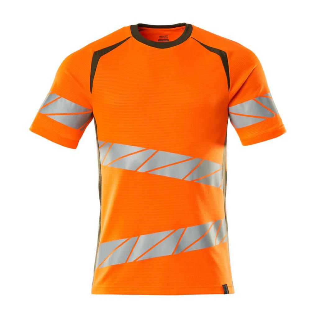 T-SHIRT MASCOT ACCELERATE SAFE 19082-771; POMARAŃCZ HI-VIS/ZIELONY MECH