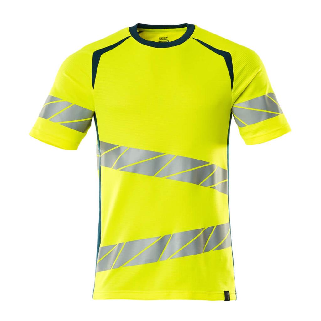 T-SHIRT MASCOT ACCELERATE SAFE 19082-771; ŻÓŁTY HI-VIS/CIEMNA PETROLOWY