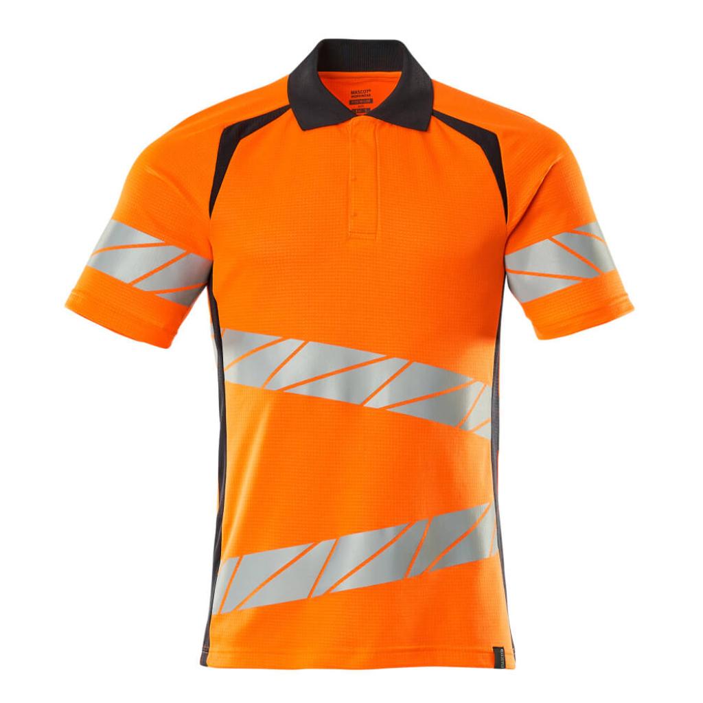 KOSZULKA POLO MASCOT ACCELERATE SAFE 19083-771; POMARAŃCZ HI-VIS/CIEMNY GRANAT